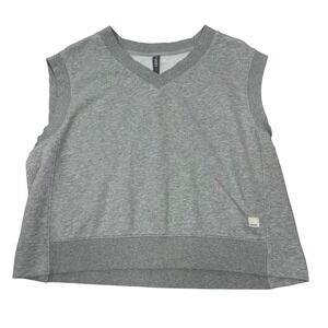 Vuori V-Neck Sweatshirt Vest Mens Medium Heather Gray Sleeveless Pullover VW2036